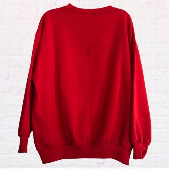 Christmas Sweatshirt Womens Size Medium Red Vintage Bears Crew Neck - Picture 7 of 10